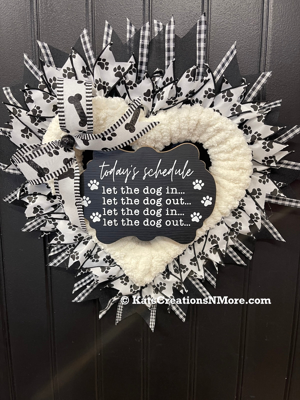 Dog Lover Heart Shaped Wreath, Gift for Veterinarian, Pet Groomers, Pet Rescues, KatsCreationsNMore