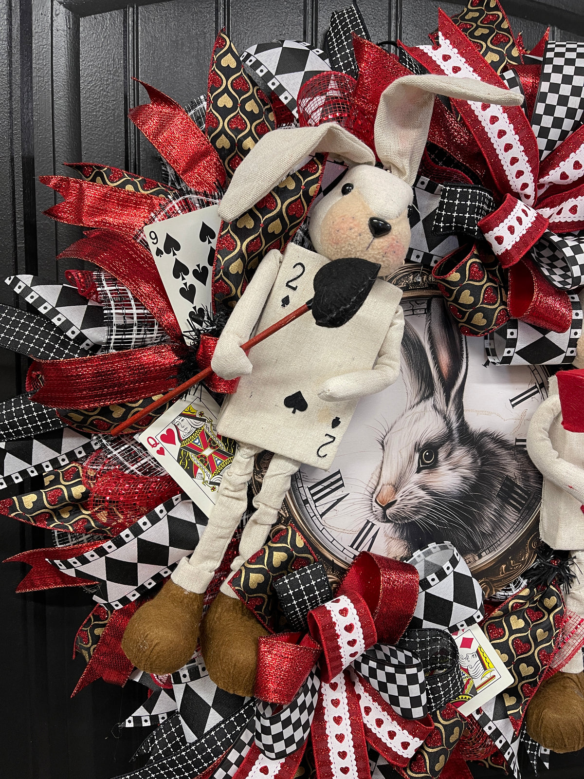 White Rabbits House of Cards Wreath, KatsCreationsNMore