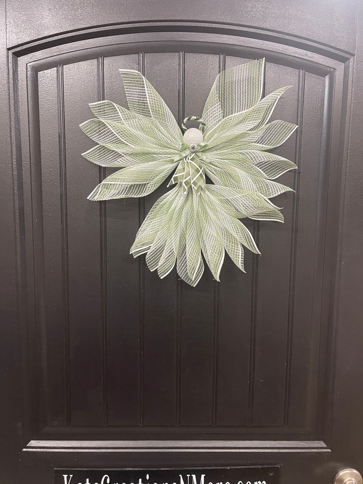 Spring Angel Tree Topper, Limited Edition Sage and Cream Angel Decor, KatsCreationsNMore