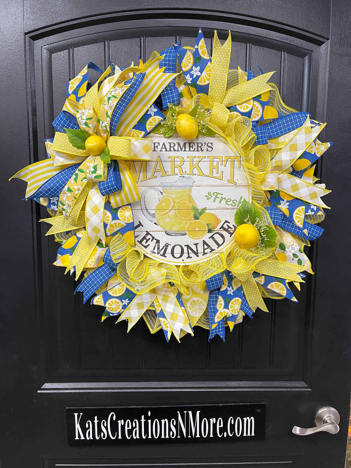 Farmers Market Fresh Lemonade, Kitchen Decor, Summer Lemons Front Door Decor, KatsCreationsnMore