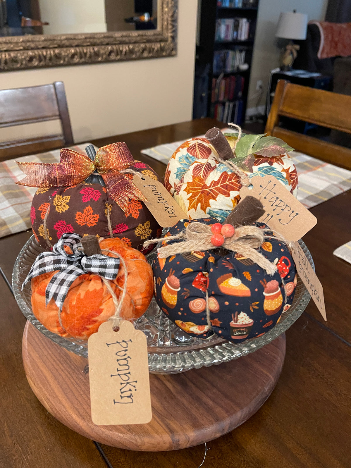 Handmade Fabric Pumpkins | Fall & Halloween Tabletop Decor