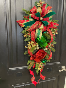 Antiques Jewel Christmas Swag, Victorian Elegant Holiday Door Decor, KatsCreationsNMore