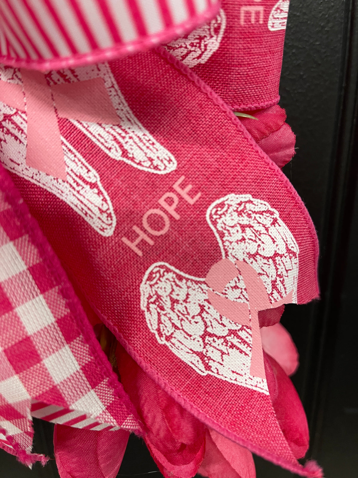 Breast Cancer Tulip Awareness Ribbon Wreath, KatsCreationsNMore