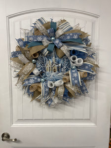 Country Winter Church Wreath, KatsCreationsNMore