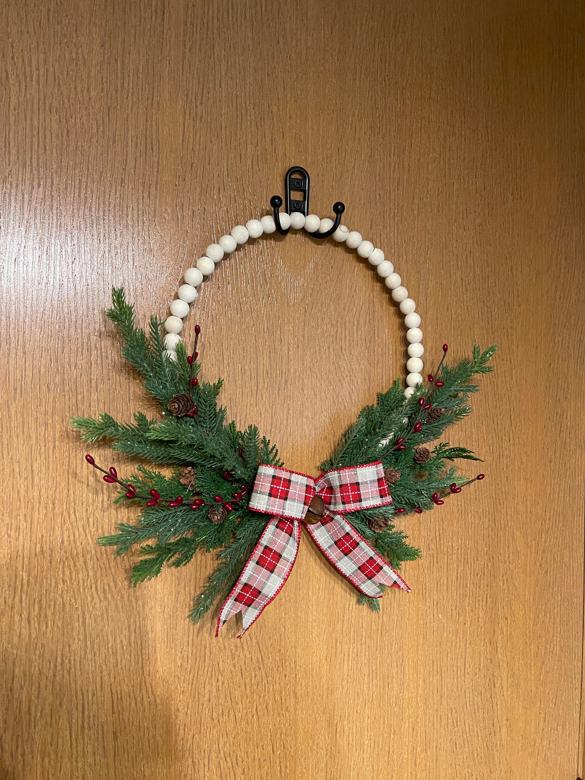 Set of 2 Mini Beaded Christmas Wreaths by KatsCreationsNMore