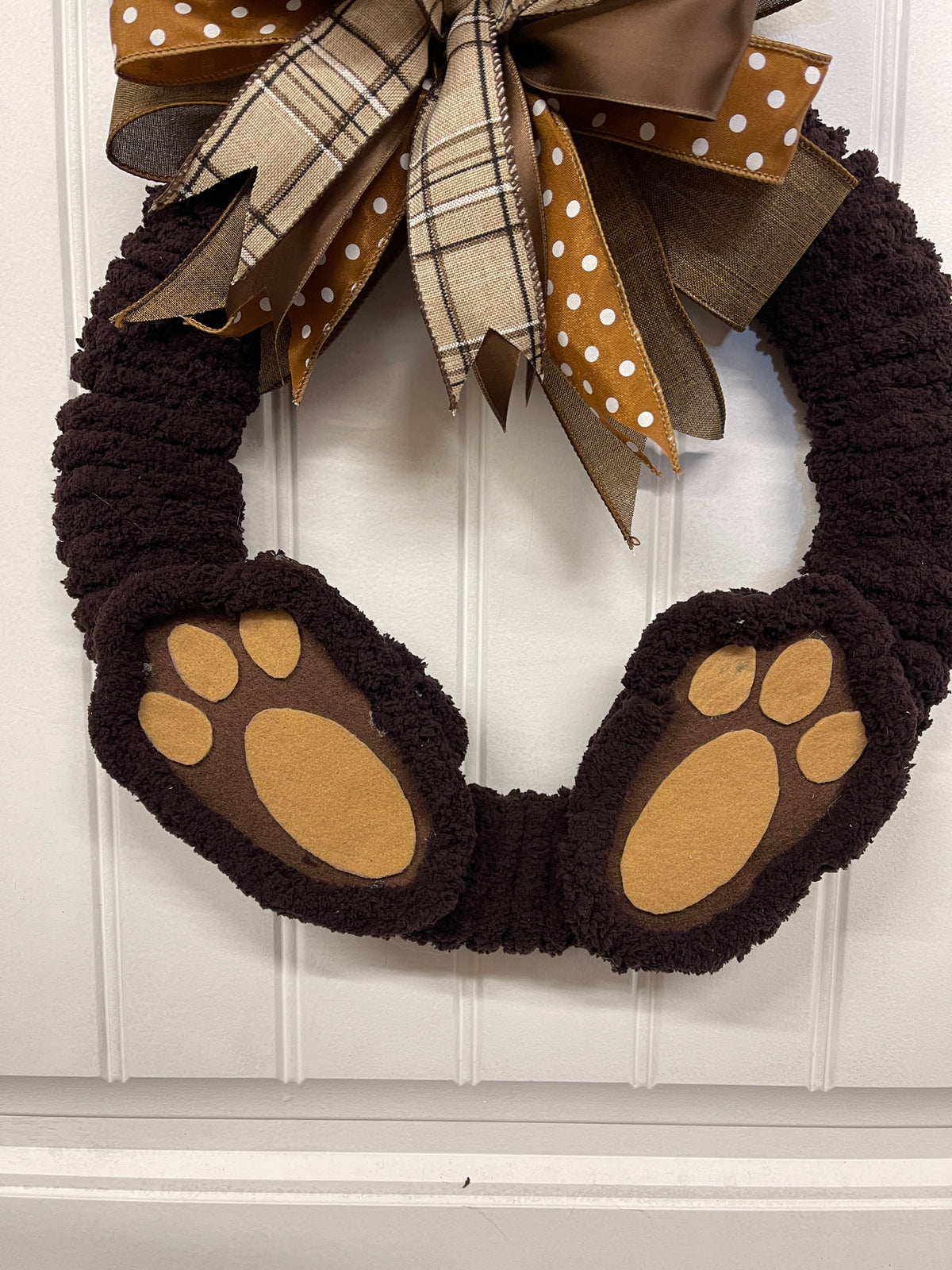 Chocolate Chenille Bunny Wreath