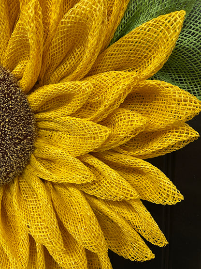 Yellow Sunflower Wreath by KatsCreationsNMore