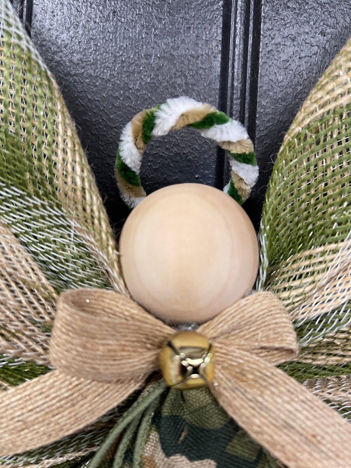 Army Military Angel Wreath, US Army Support Guardian Angel Wall Hanging, Veteran Tribute, Graveside Memorial, KatsCreationsNMore
