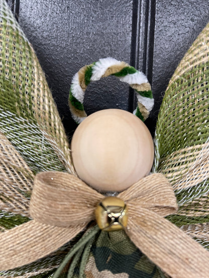 Army Military Angel Wreath, US Army Support Guardian Angel Wall Hanging, Veteran Tribute, Graveside Memorial, KatsCreationsNMore