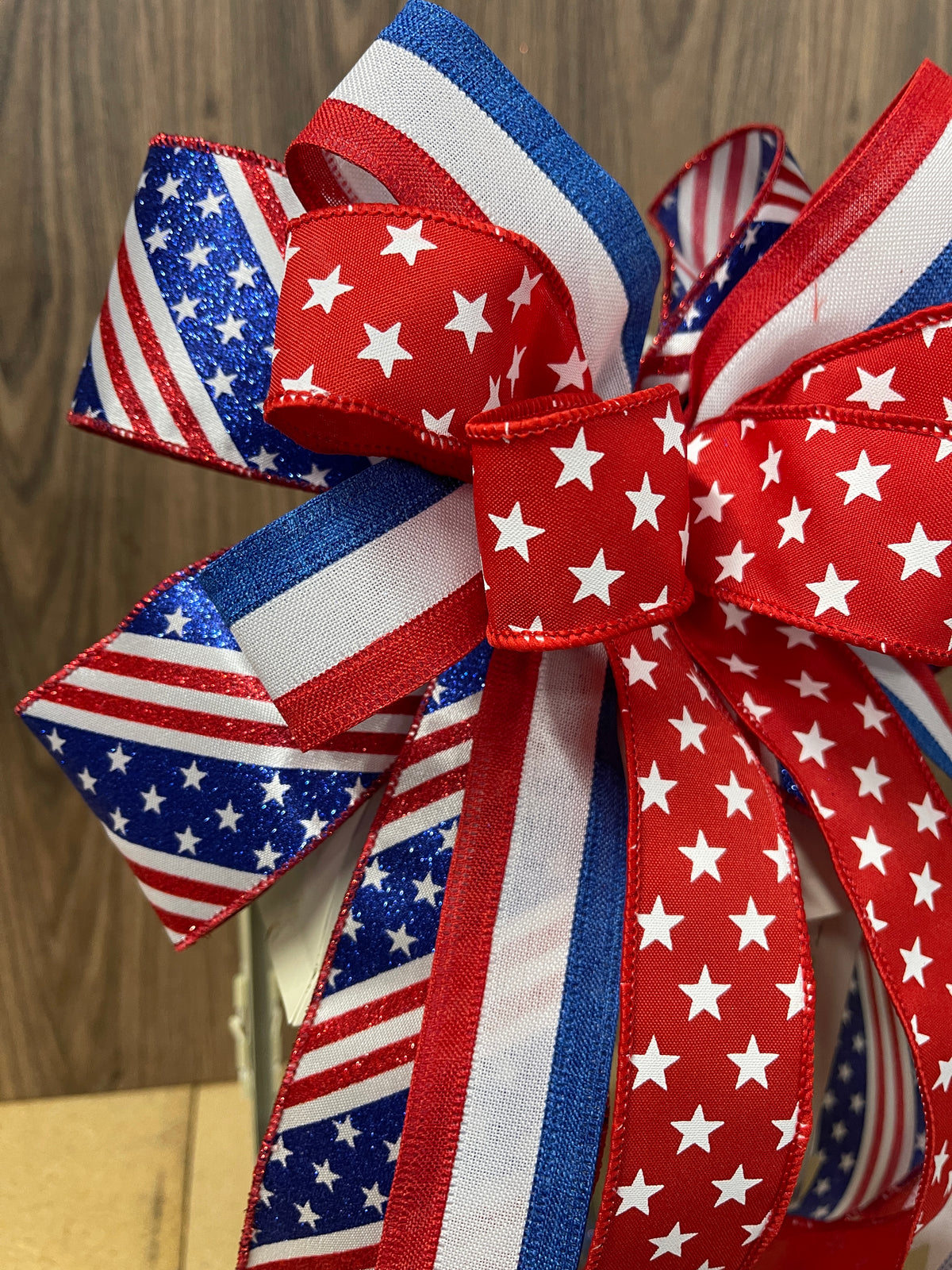 Patriotic Red White And Blue Bow Set, Americana Lantern Bow, Mailbox Bow, 4th Of July Decor, Patriotic Front Door Bow, Summer Decor, KatsCreationsNMore