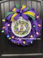Happy Easter Bunny Egg Wreath, Spring Front Door Decor, KatsCreationsNMore