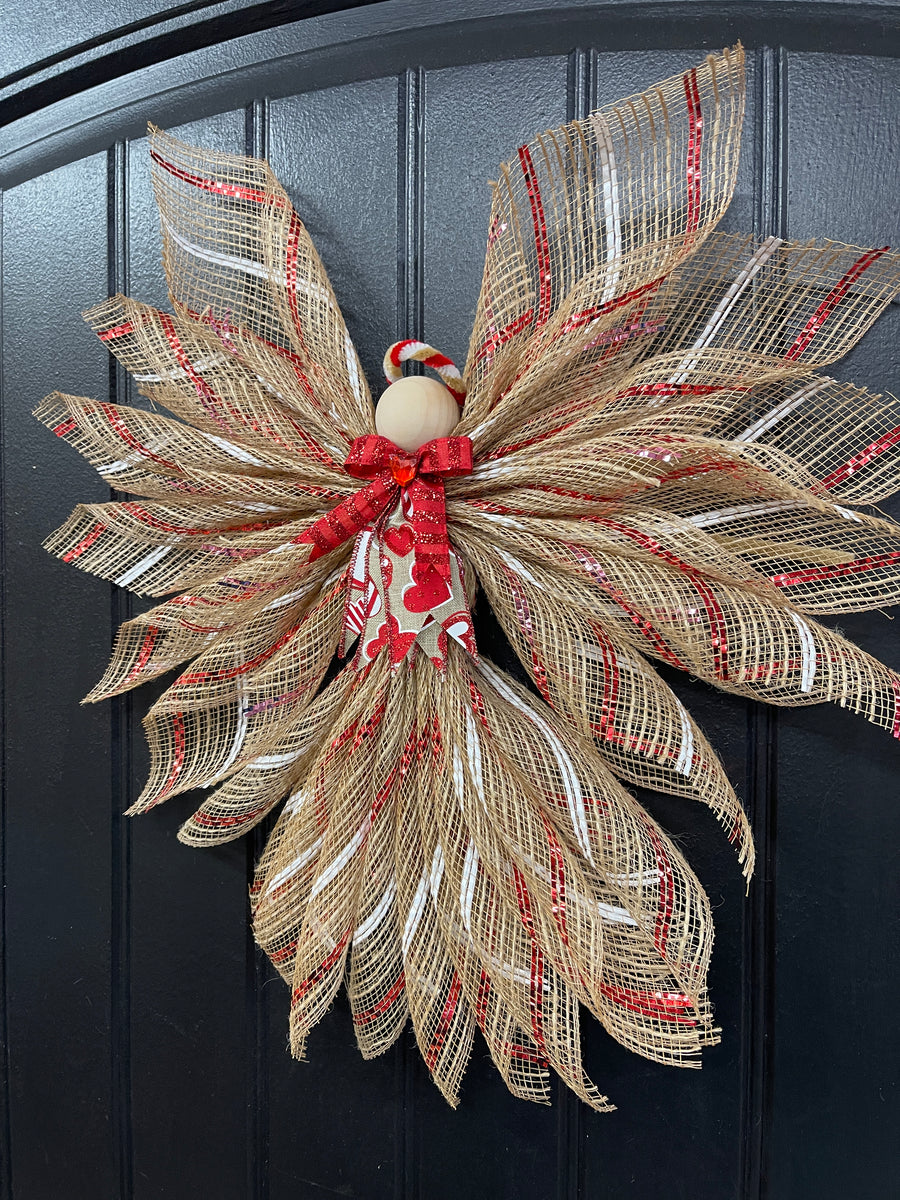 Valentine’s Day Country Angel Tree Topper, Graveside Memorial, KatsCre ...
