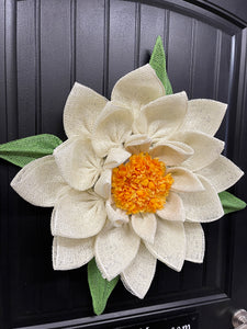 Magnolia Flower Wreath, Southern Floral Front Door Decor, KatsCreationsNMore