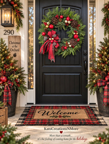 Christmas at the Orchard | 26-Inch Handmade Evergreen Christmas Wreath