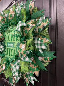 St. Patrick’s Day Wreath, Irish Shamrock Heritage Front Door Decor, KatsCreationsNMore, Cutest Clover in the Patch