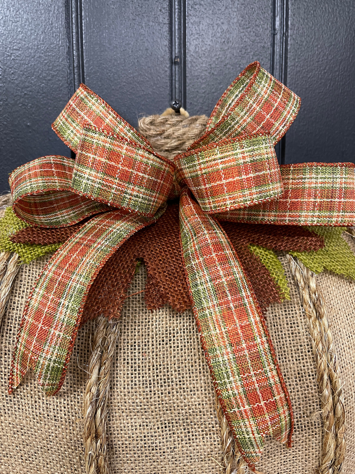 Rustic Fall Burlap Pumpkin Wreath, KatsCreationsNMore