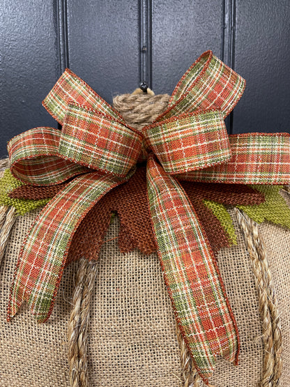 Rustic Fall Burlap Pumpkin Wreath, KatsCreationsNMore