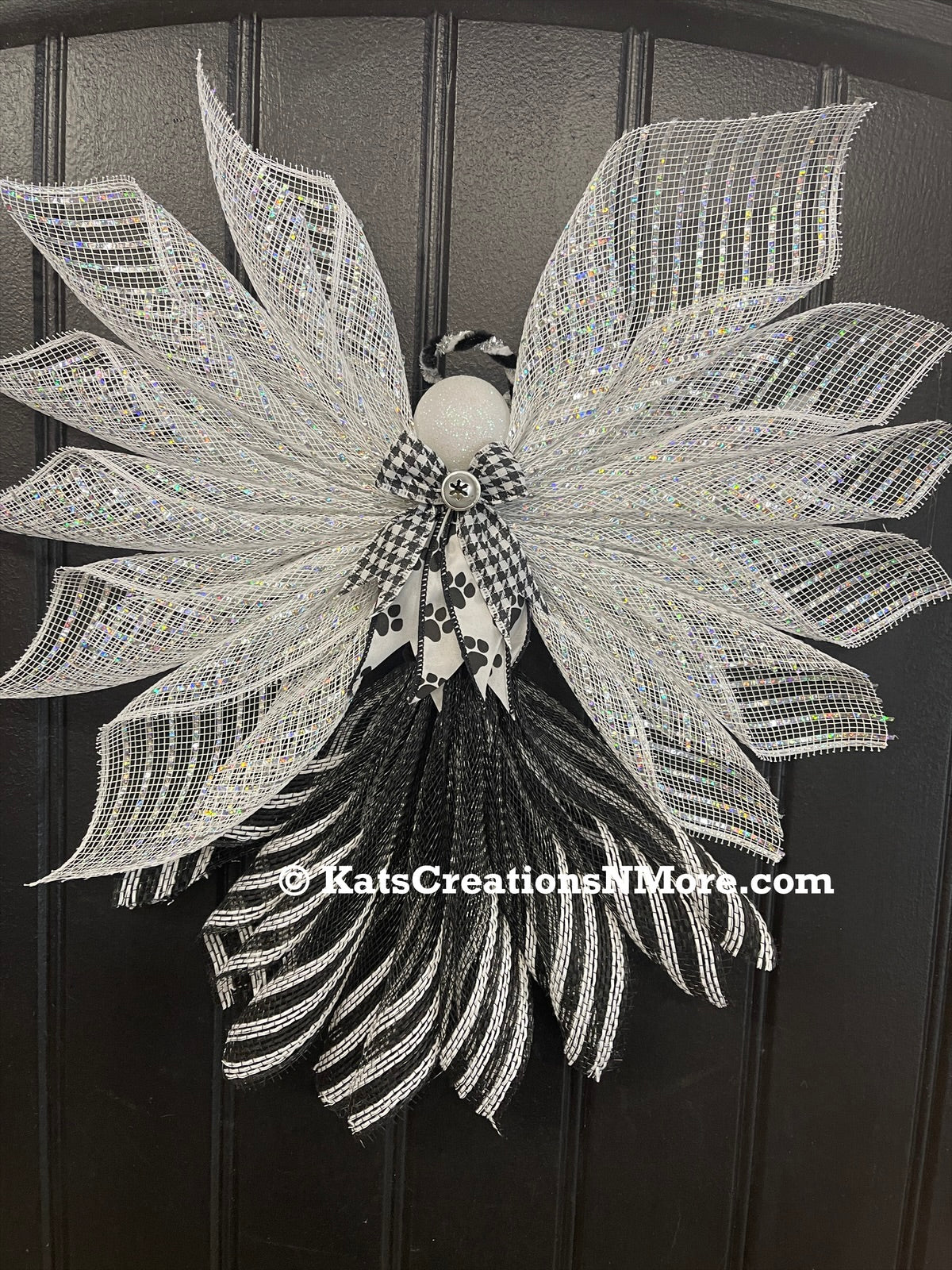 Dog Lover Angel Tree Topper, Canine Guardian Angel, Rainbow Bridge Memorial Wall Hanger, Pet Rescue Gift, KatsCreationsNMore