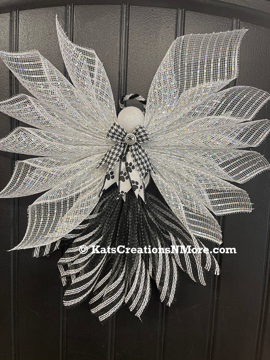 Dog Lover Angel Tree Topper, Canine Guardian Angel, Rainbow Bridge Memorial Wall Hanger, Pet Rescue Gift, KatsCreationsNMore