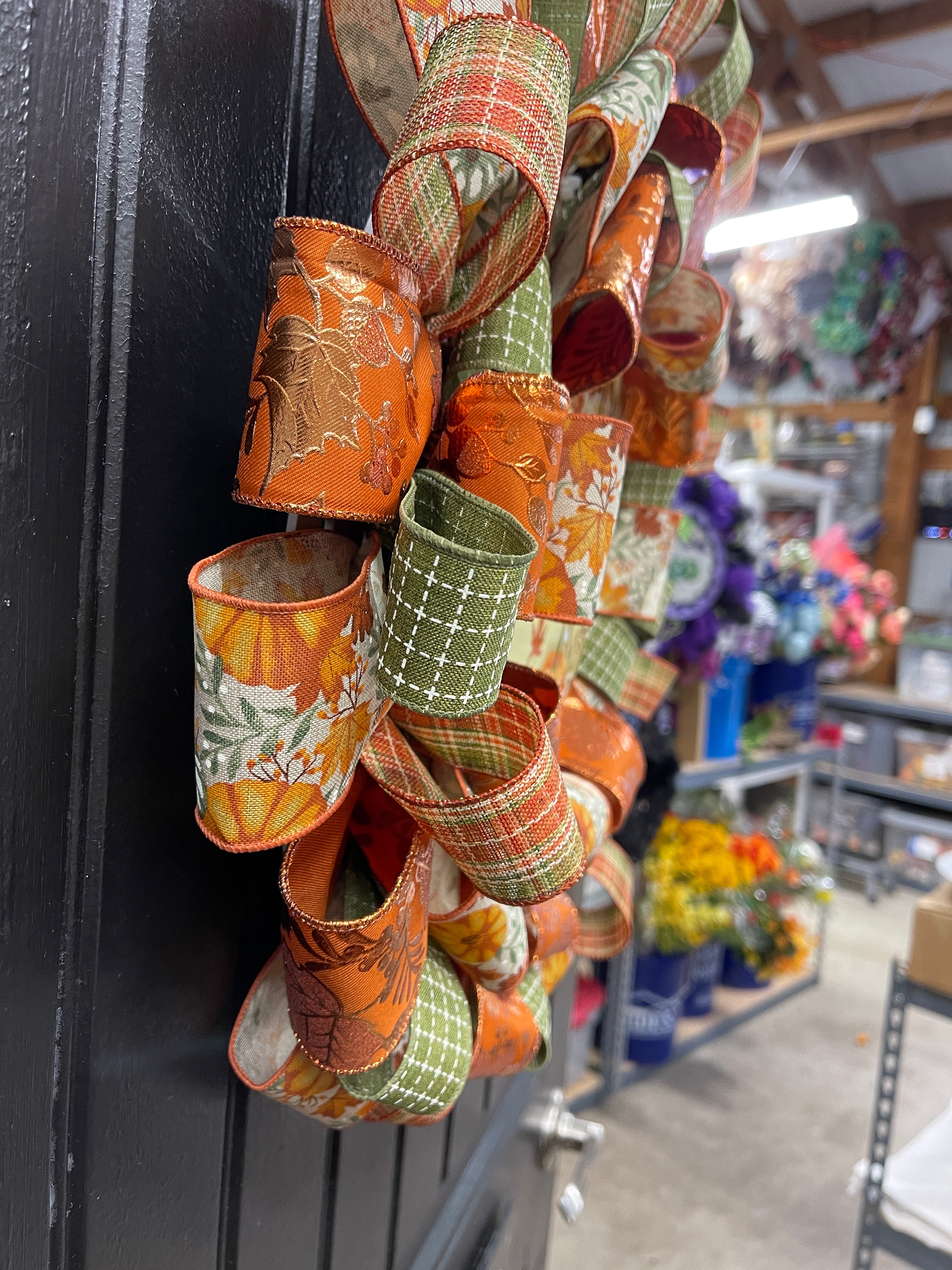 Fall Welcome Ribbon Wreath