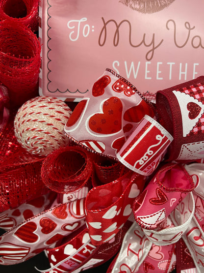 My Valentine Sweetheart St Wreath, Love Letter Front Door Decor, KatsCreationsNMore