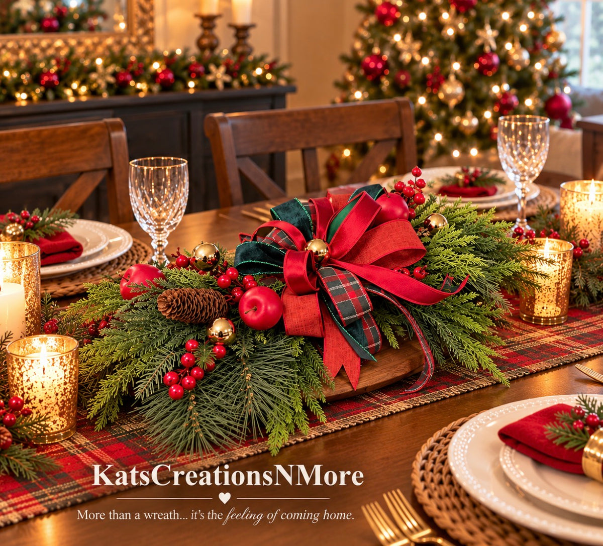 Christmas at the Orchard | Handmade Evergreen Holiday Swag