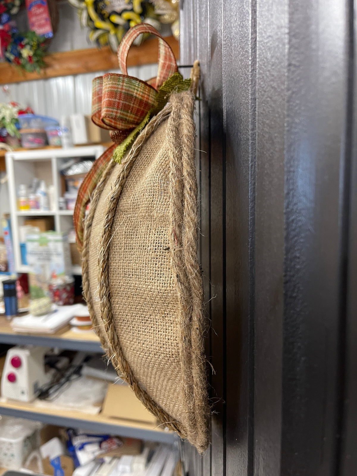 Rustic Fall Burlap Pumpkin Wreath, KatsCreationsNMore