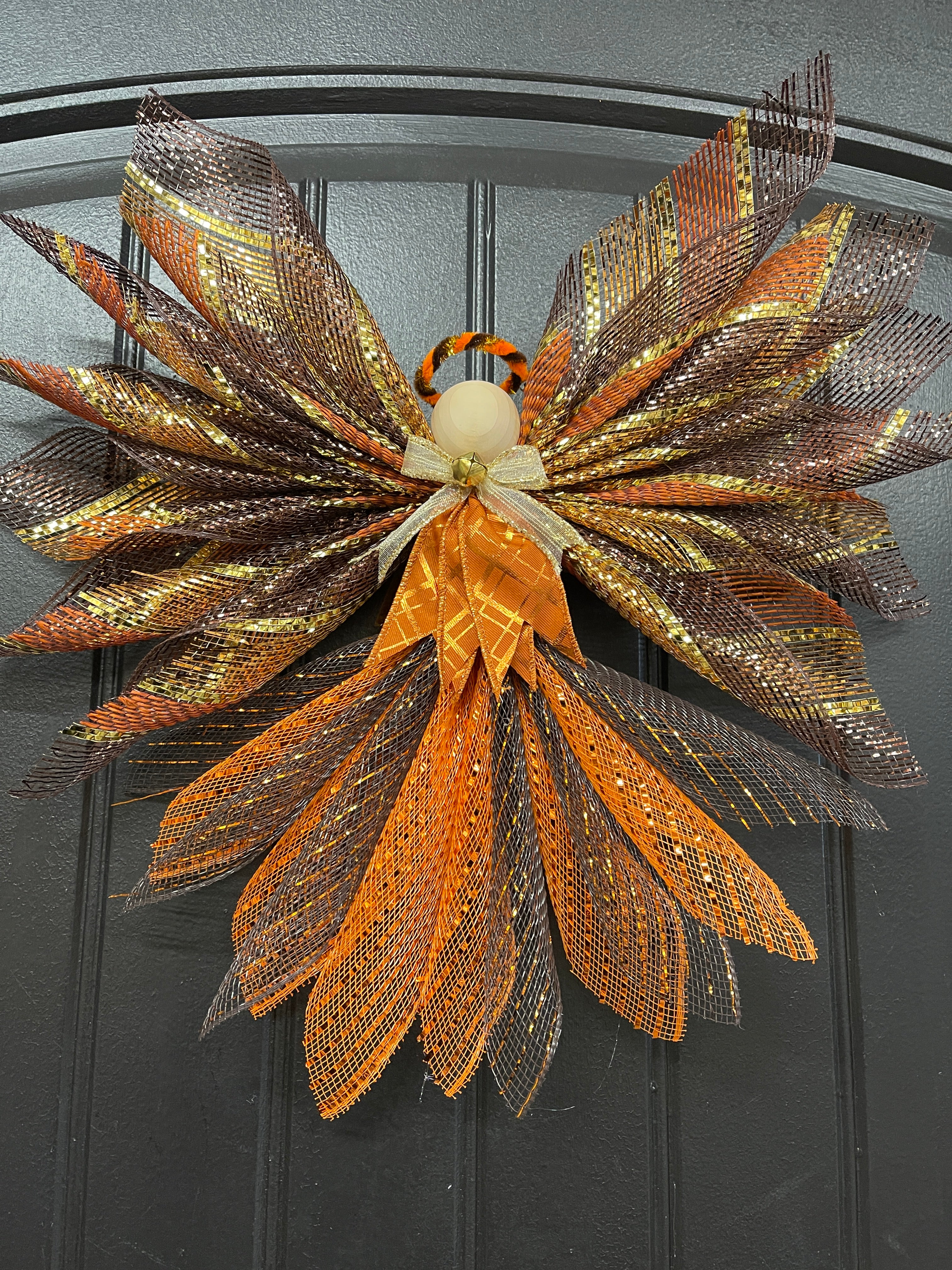 2024 Limited Edition Fall Traditional Angel Tree Topper, Autumn Wall Hanging, KatsCreationsNMore