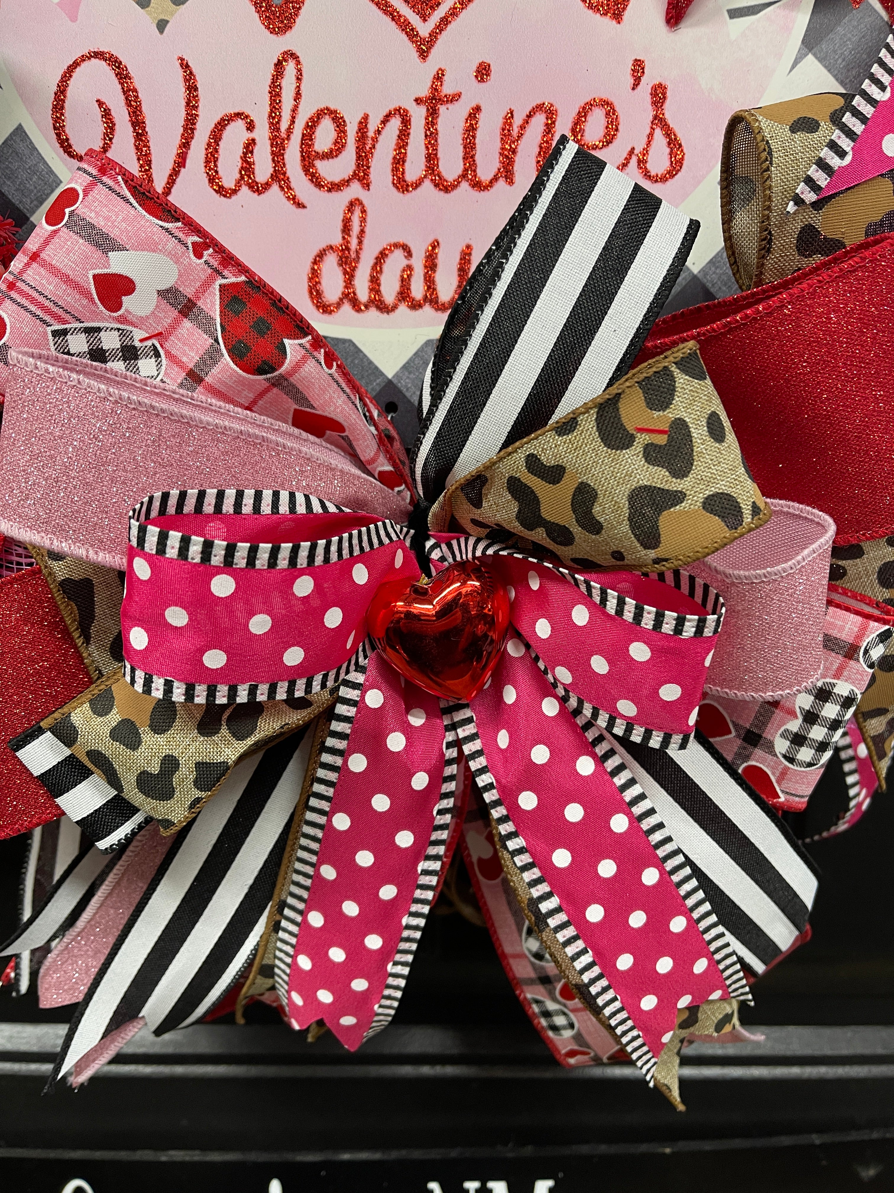 Happy Valentine’s Day Love Heart Wreath by KatsCreationsNMore