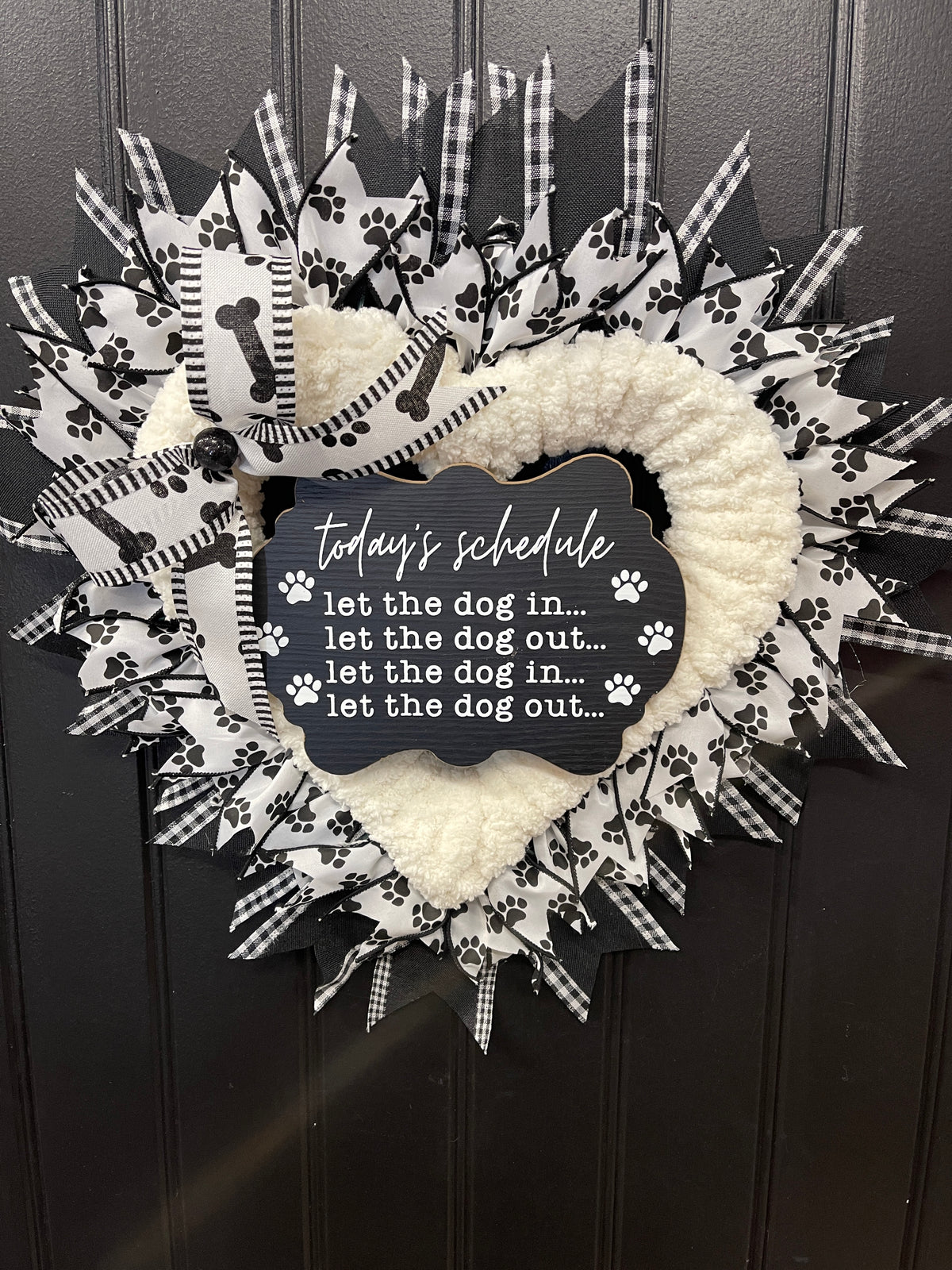 Dog Lover Heart Shaped Wreath, Gift for Veterinarian, Pet Groomers, Pet Rescues, KatsCreationsNMore