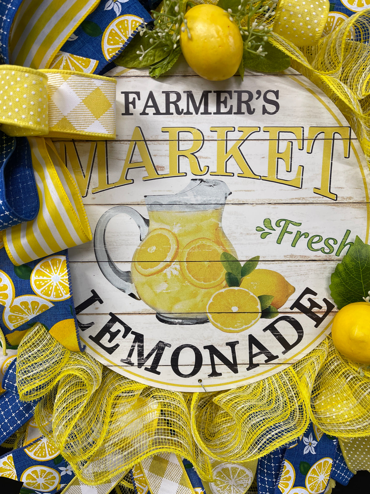 Farmers Market Fresh Lemonade, Kitchen Decor, Summer Lemons Front Door Decor, KatsCreationsnMore