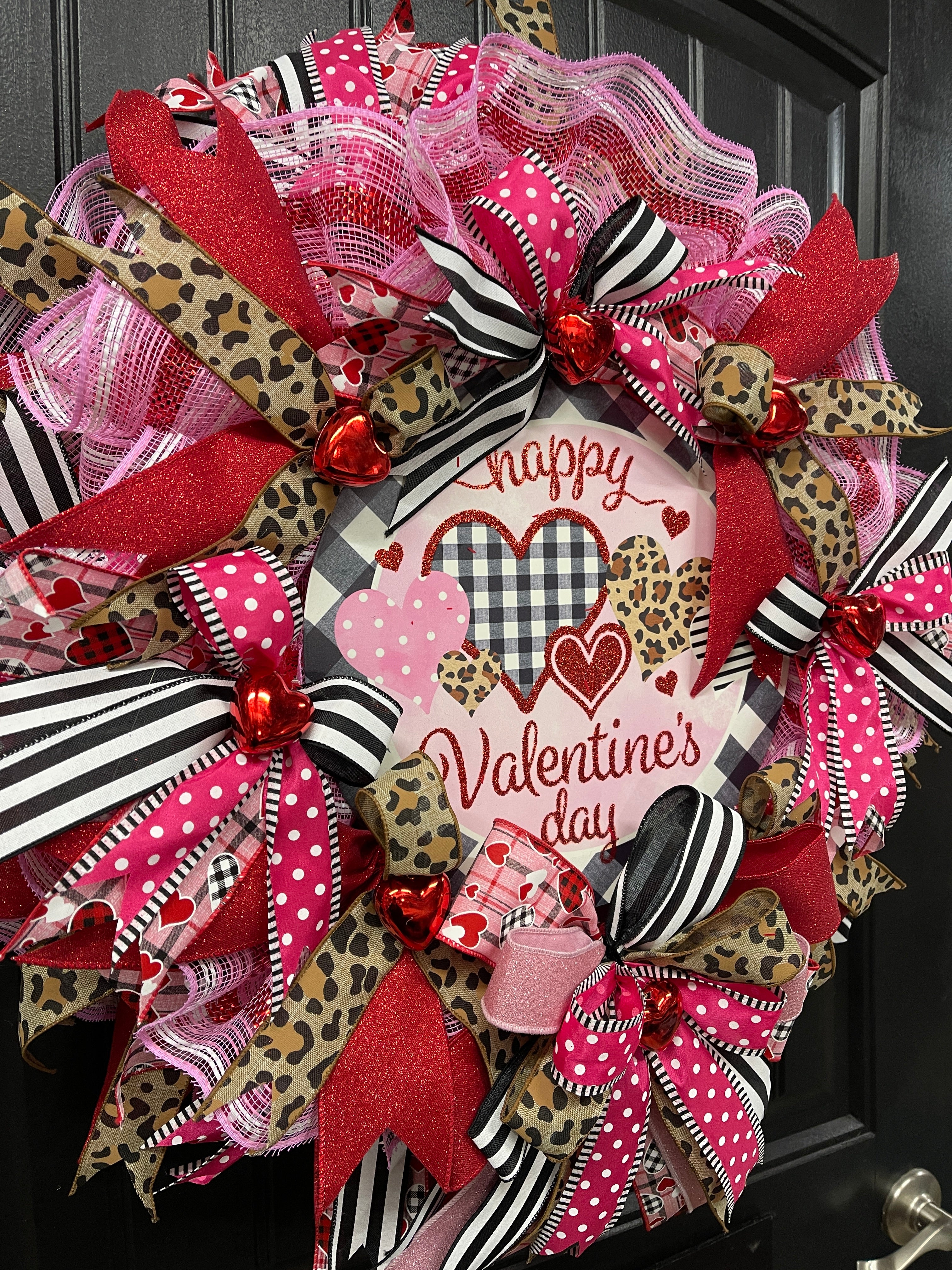 Happy Valentine’s Day Love Heart Wreath by KatsCreationsNMore