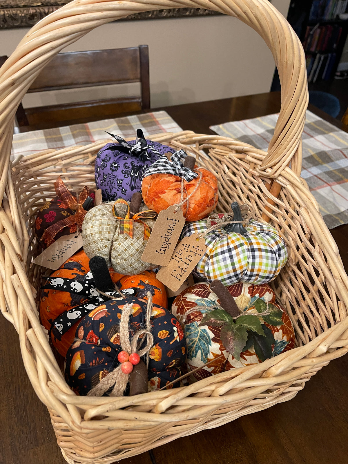 Handmade Fabric Pumpkins | Fall & Halloween Tabletop Decor