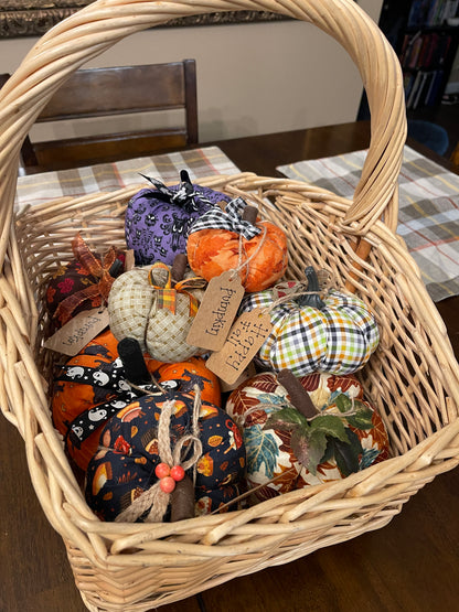 Handmade Fabric Pumpkins | Fall & Halloween Tabletop Decor