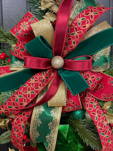 Antiques Jewel Christmas Swag, Victorian Elegant Holiday Door Decor, KatsCreationsNMore