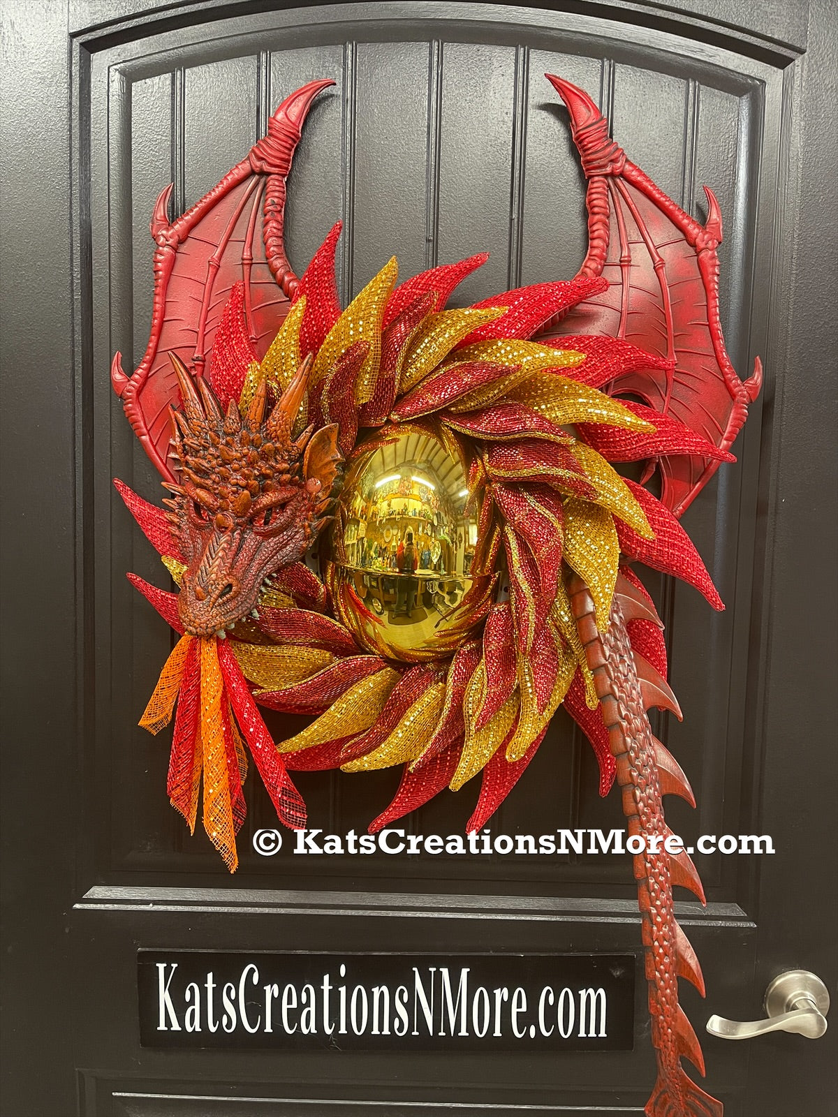 Red Dragon Egg Wreath By KatsCreationsNMore