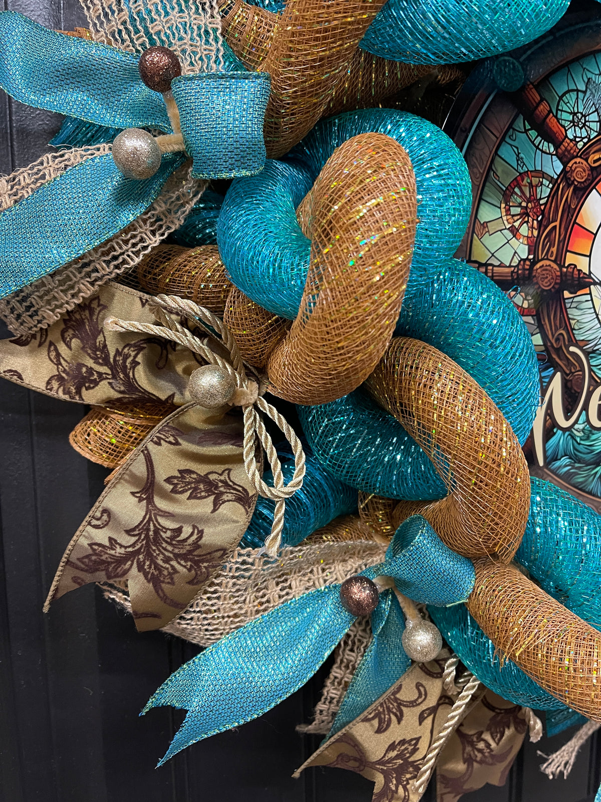 Sailing Ship Nautical Welcome Wreath, Gift for Him, KatsCreationsNMore