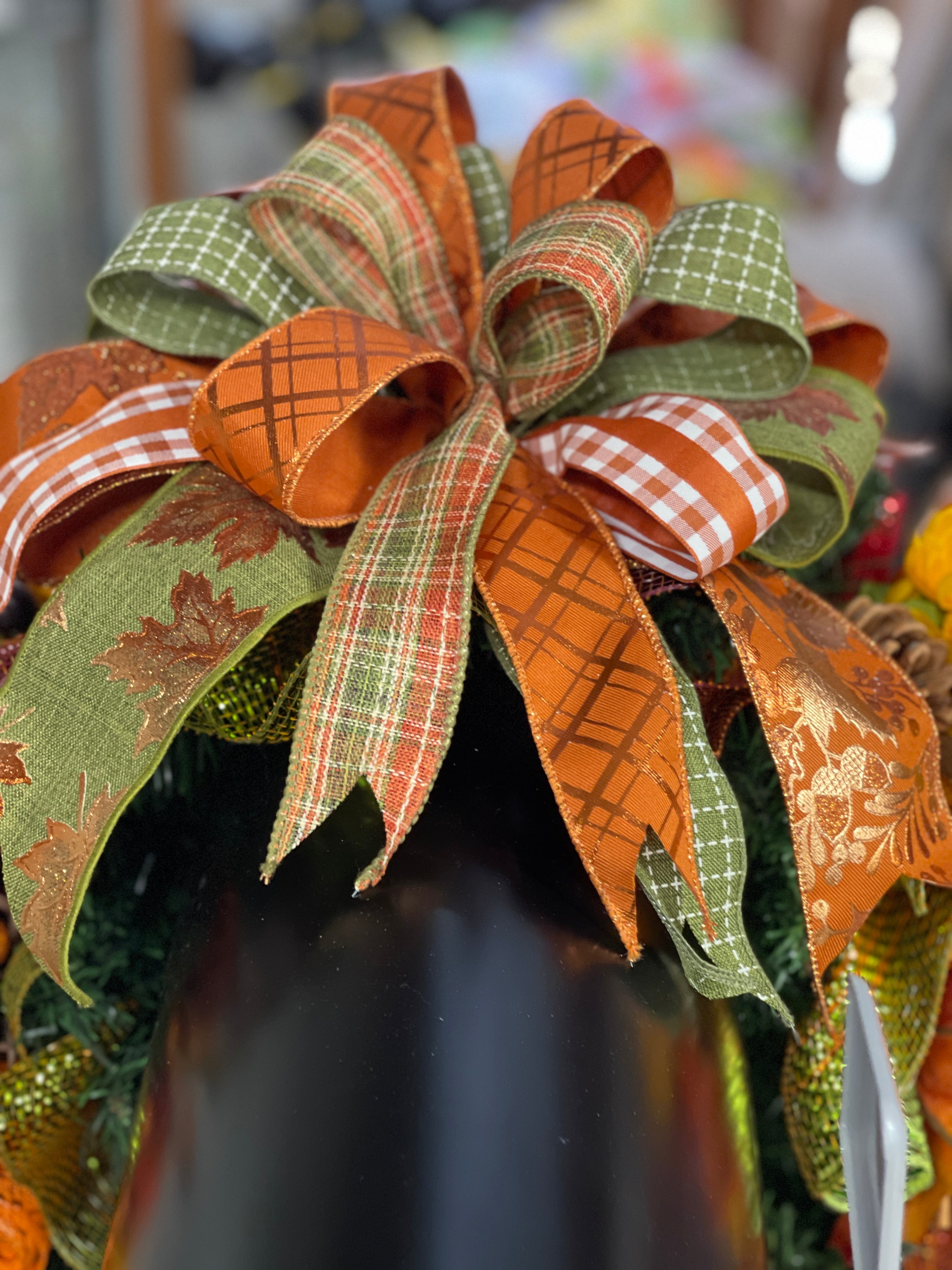 Fall Mailbox Swag, Autumn Floral Centerpiece, Thanksgiving Table Runner, KatsCreationsNMore