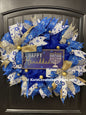 Happy Hanukkah Wreath, Star of David Jewish Winter Holiday Front Door Decor, Israel Support Home Decoration, KatsCreationsNMore