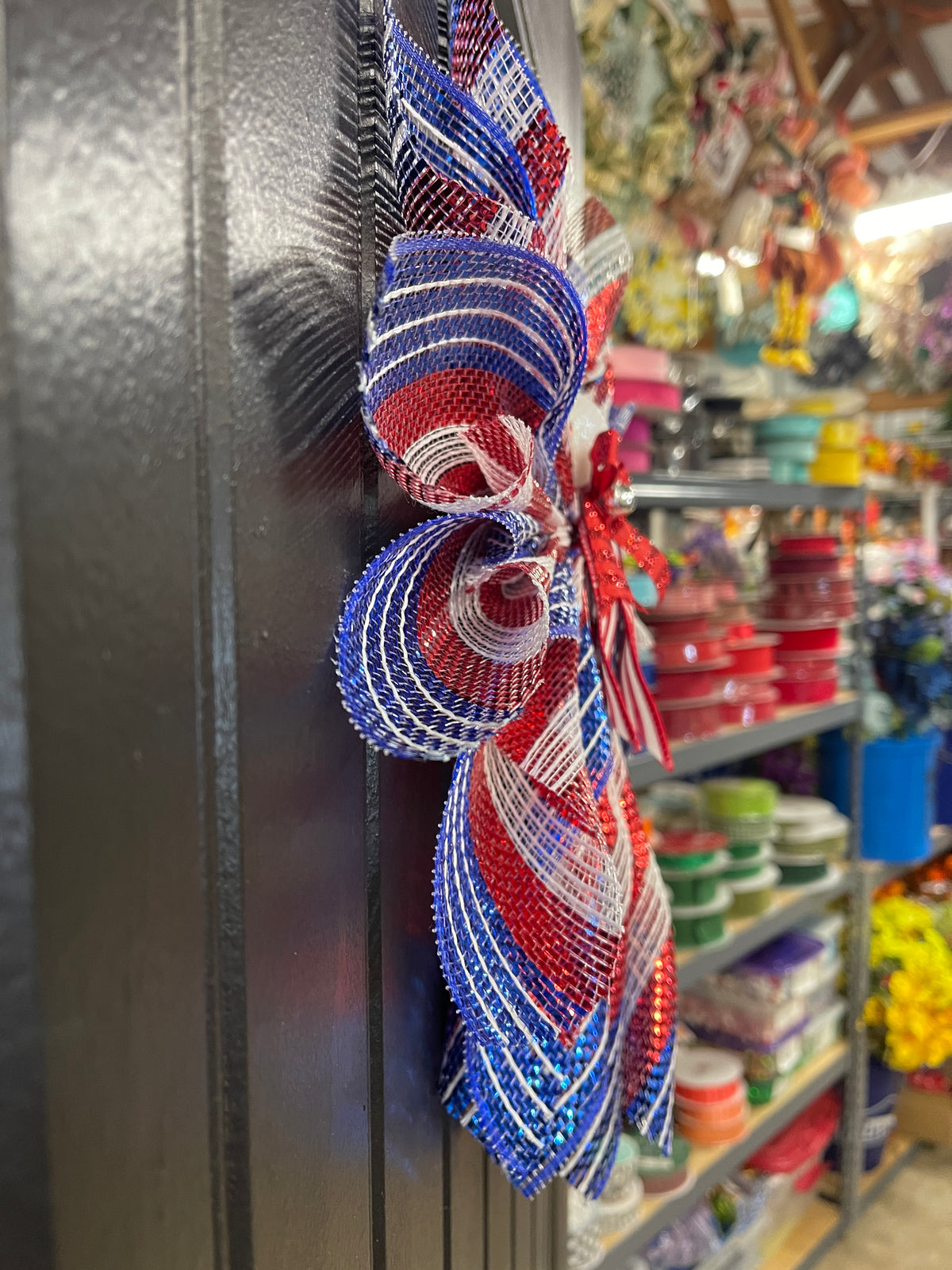 Liberty Patriotic Limited Edition Deco Mesh Angel Tree Topper, America’s 250th Birthday Celebration Front Door Decor, KatsCreationsNMore