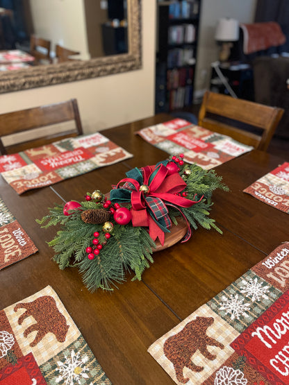 Christmas at the Orchard | Handmade Evergreen Holiday Swag