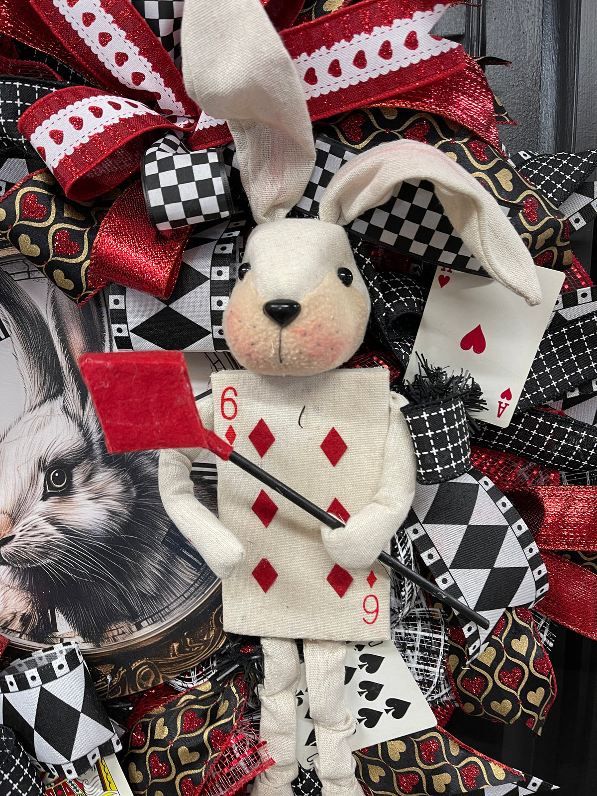 White Rabbits House of Cards Wreath, KatsCreationsNMore