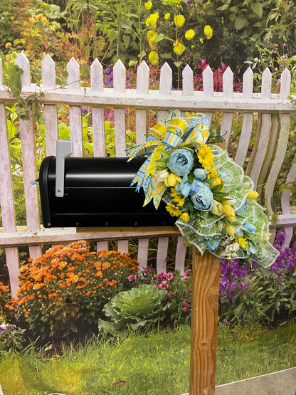 Spring Floral Mailbox Swag, Easter Centerpiece, Seasonal Home Decor, KatsCreationsNMore