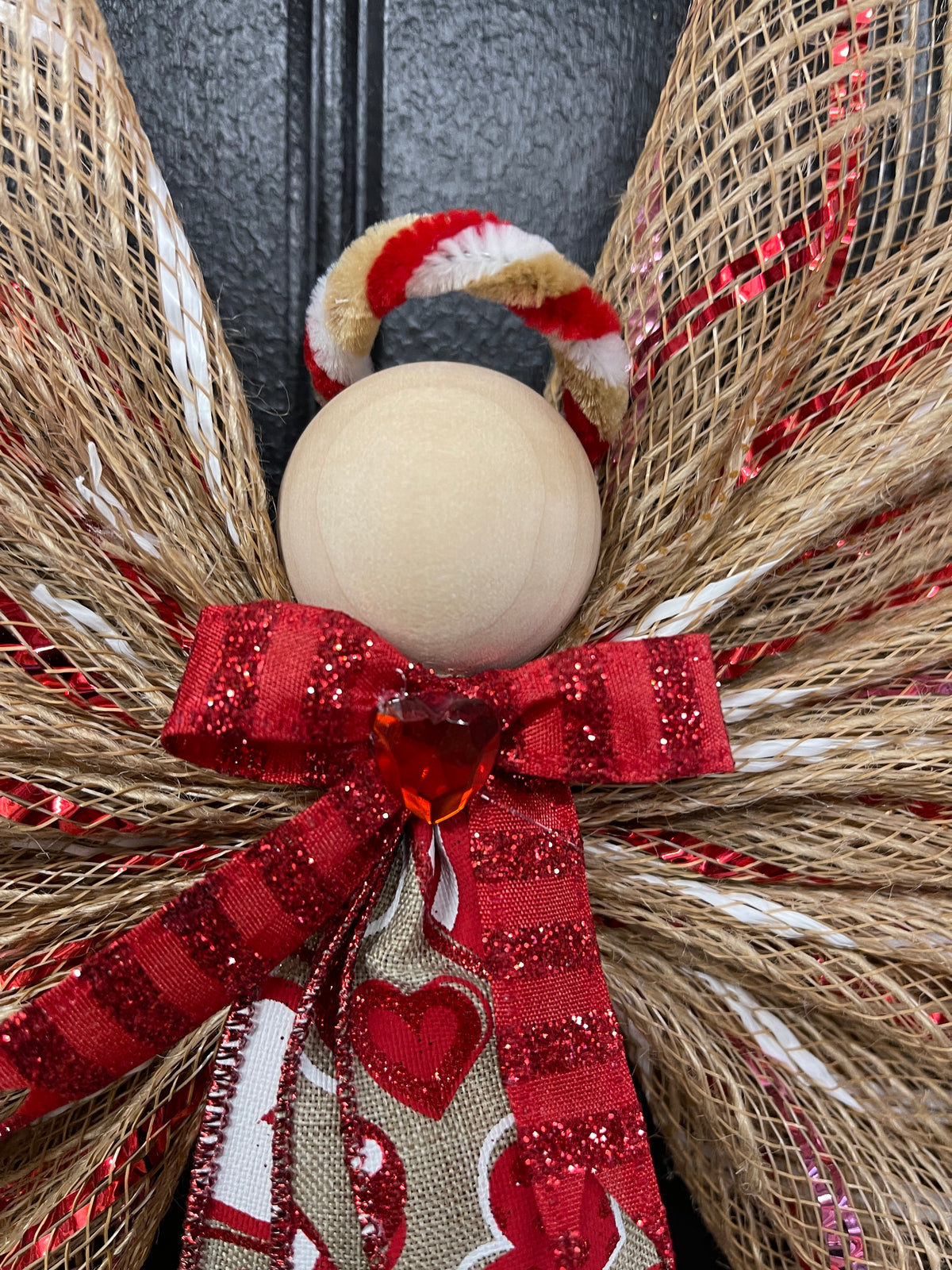 Valentine’s Day Country Angel Tree Topper, Graveside Memorial, KatsCreationsNMore
