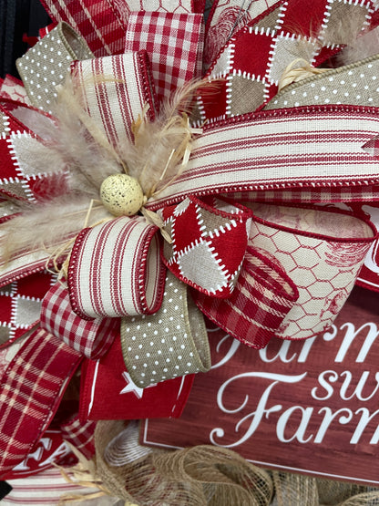 Farmhouse Chicken Country Wreath by KatsCreationsNMore