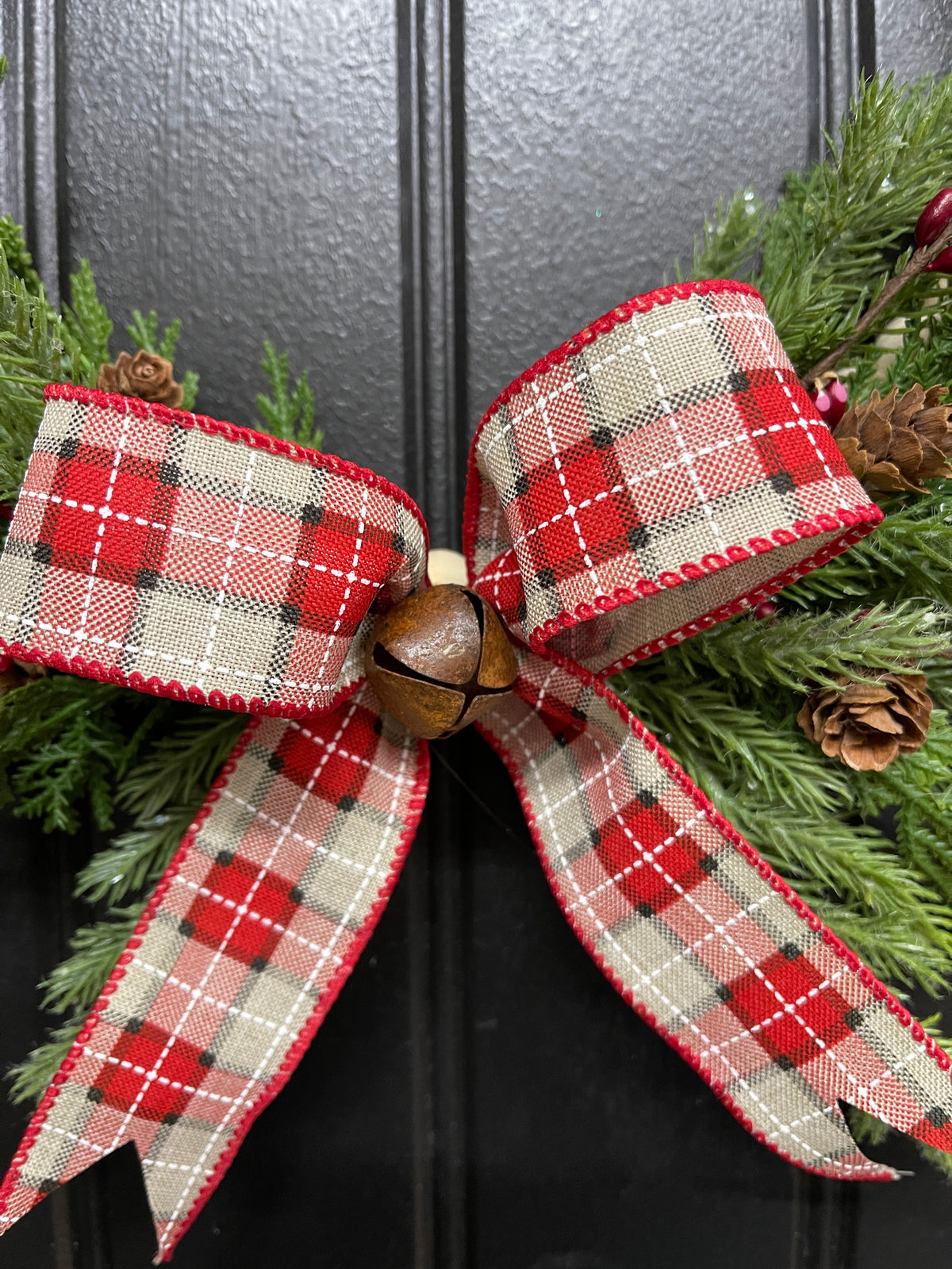 Set of 2 Mini Beaded Christmas Wreaths by KatsCreationsNMore