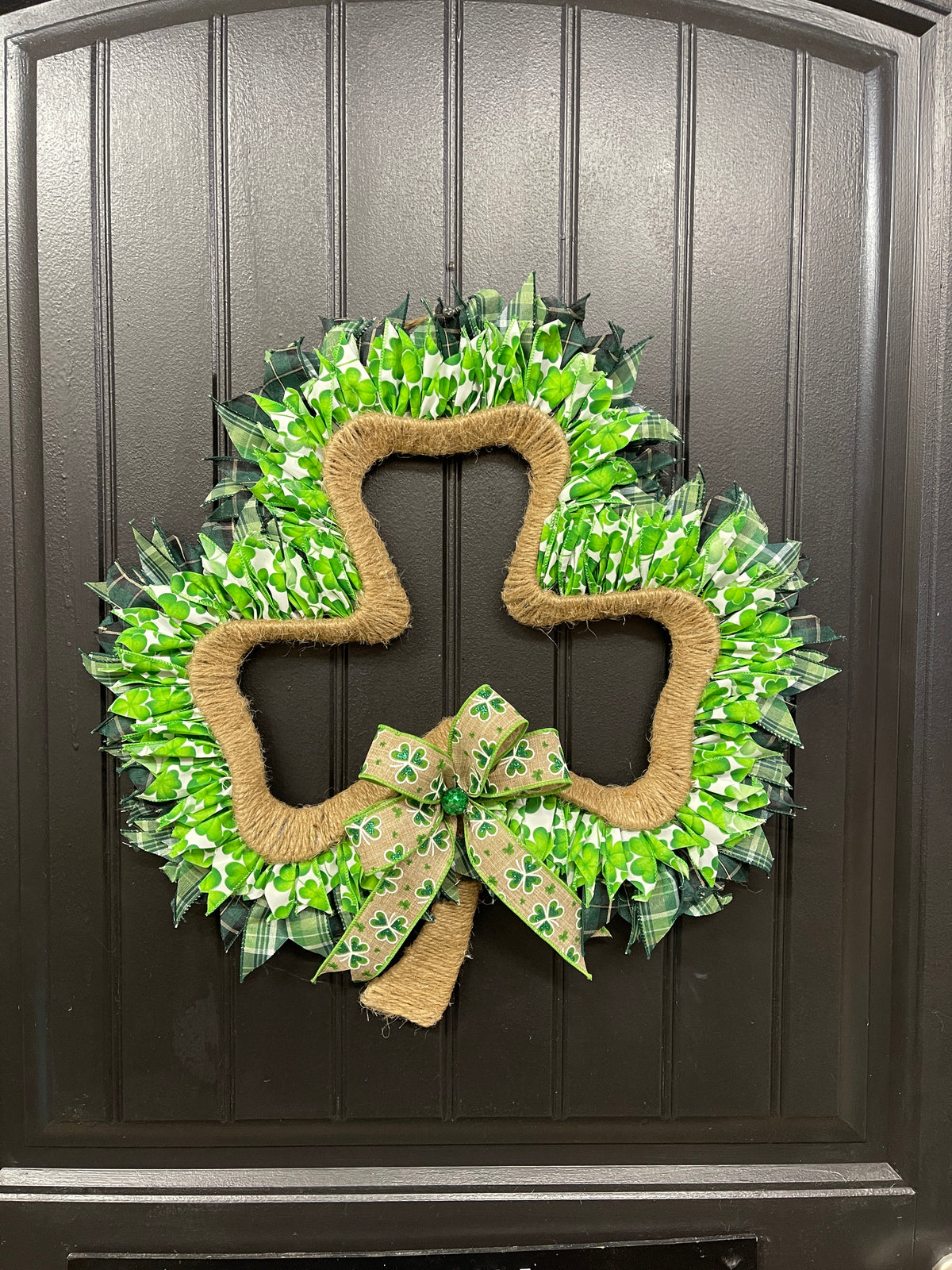 Shamrock St. Patrick’s Day Rustic Wreath by KatsCreationsNMore