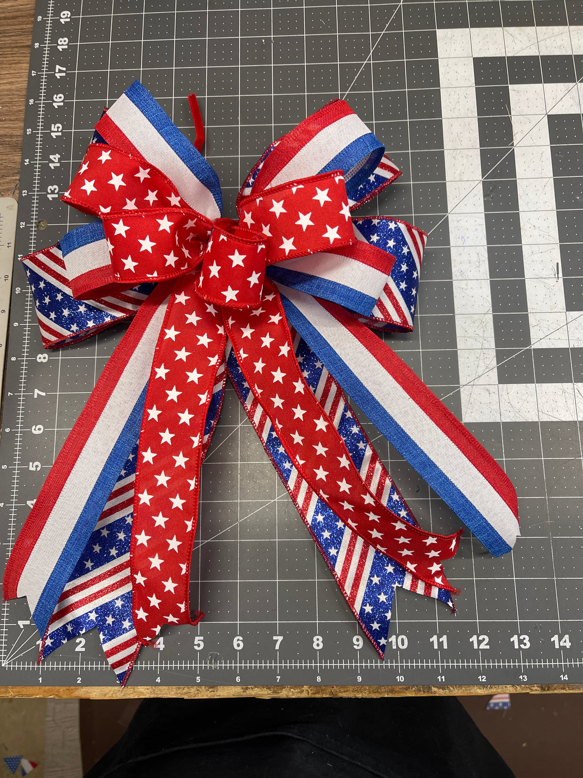 Patriotic Red White And Blue Bow Set, Americana Lantern Bow, Mailbox Bow, 4th Of July Decor, Patriotic Front Door Bow, Summer Decor, KatsCreationsNMore