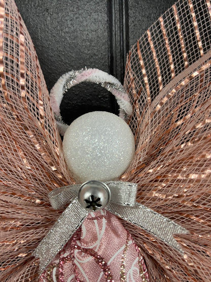 Rose Gold Angel Tree Topper, Christmas Angel Decor, Graveside Memorial, Guardian Prayer Angel Reminders, KatsCreationsNMore