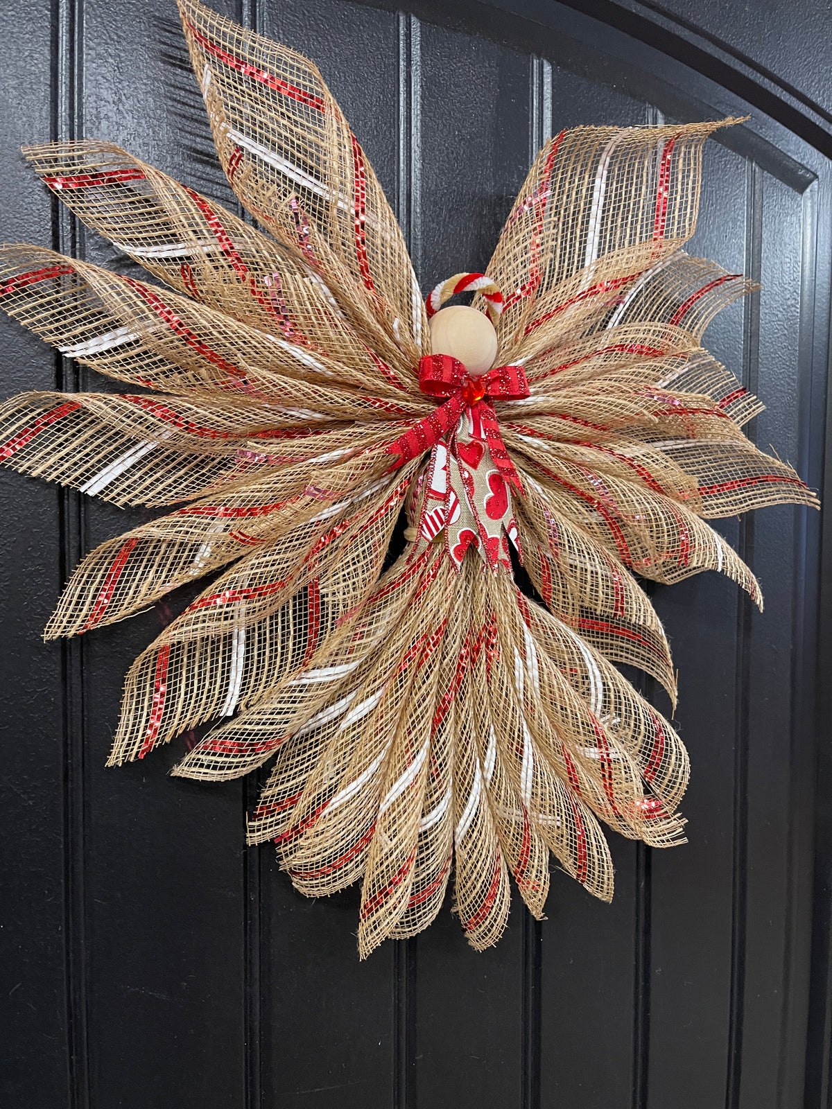 Valentine’s Day Country Angel Tree Topper, Graveside Memorial, KatsCreationsNMore